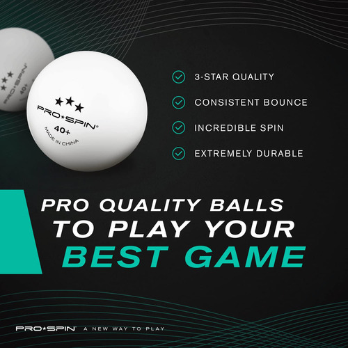 Pelotas De Ping Pong De 3 Estrellas De Alto Rendimiento Blancos (60 Pelotas) | Tamaño Y Peso Para Tenis De Mesa