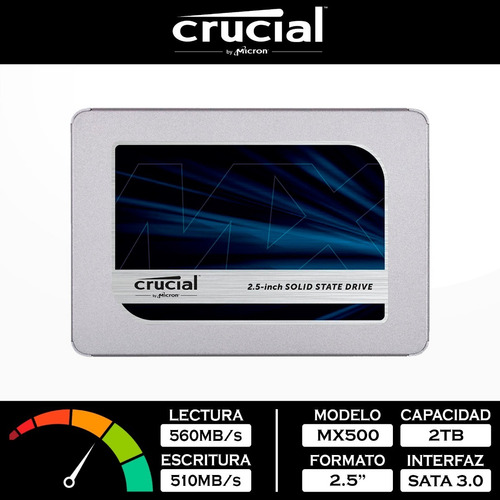 Ssd 2.5 7mm Crucial Mx500 2tb Sata 3.0