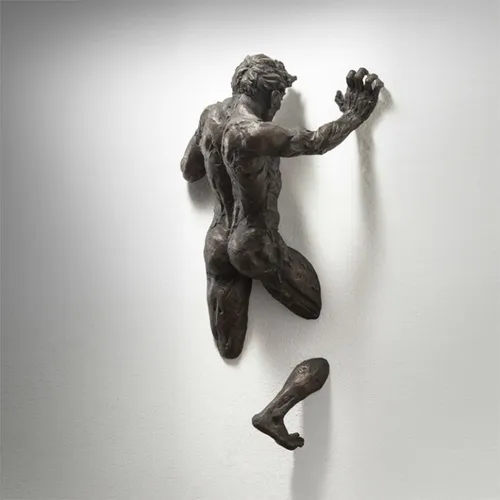 Escultura De Tracto Sala De Estar Decoración De Pared Interi