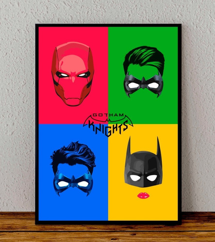 Cuadro 33x48 Poster Enmarcado Gotham Knights Videojuego Dc