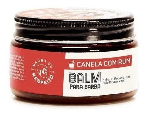 Óleo para barba Barba de Respeito Balm Para Barba Canela Com Rum Barba De Respeito 65G fragrância canela com rum de 65mL 65g