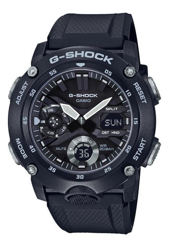 Reloj De Pulsera Casio G-shock Ga-2000s-1acr Relojesymas Color de la correa Negro Color del bisel Negro Color del fondo Negro