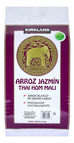 Arroz Jazmín Kirkland Signature 8 Kg