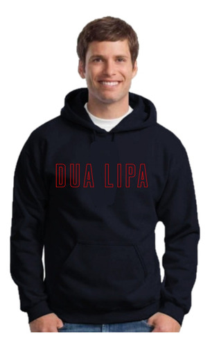 Buzo Canguro Con Capucha-mod Astetic-dua Lipa Logo Colores