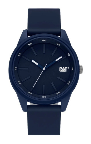 Reloj pulsera CAT Insignia con correa de silicona color azul