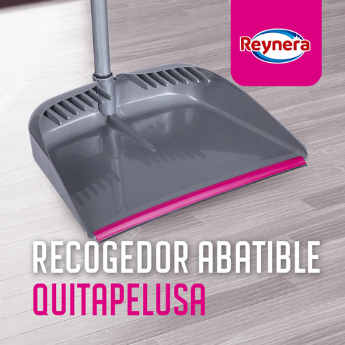 Kit De Recogedores Abatibles Con Peineta Quita Pelusa - 12 Pzas Reynera