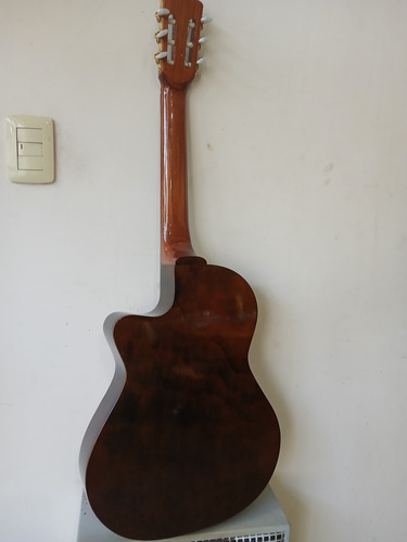 Guitarra Media Caja Con Corte Sin Boca Orellano Luthier Natural
