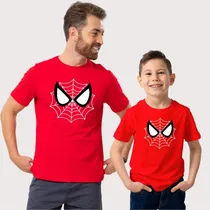 Comprar Kit Camisetas Pai E Filho Aranha Desenho Filmes Dia Dos Pais