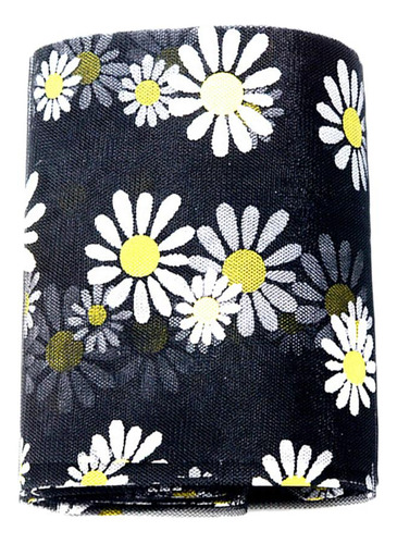 2x 5m Tela De Flores De Encaje Coser Tul Cinta Gris + Negro