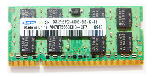 Memoria Ram Ddr2 2gb 800mhz Sodimm Nuevas Samsung - Notebook