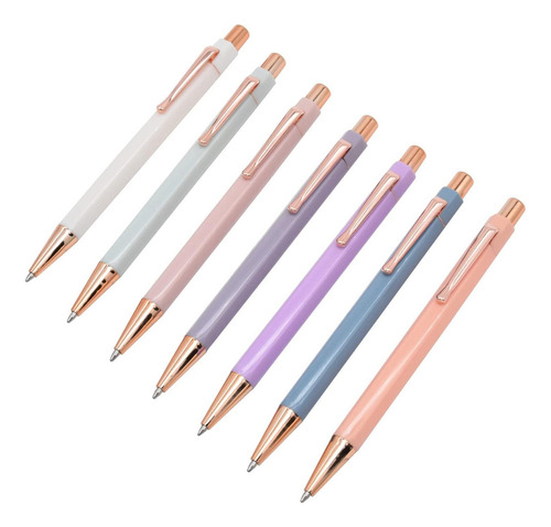 Sipliv 7 Piezas Bolígrafos Metálico Retráctil Click Pen Glit