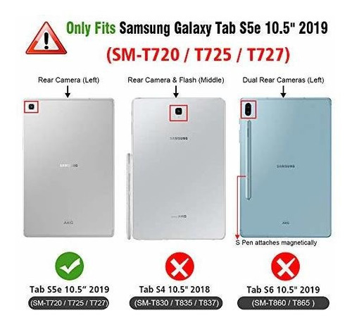 Galaxy Tab S5E Funda para Samsung Galaxy Tab 10.5 Morado función Atril, Cierre magnético, para Samsung Galaxy Tab S5e 10.5 SM-T720 / T725 KATUMO