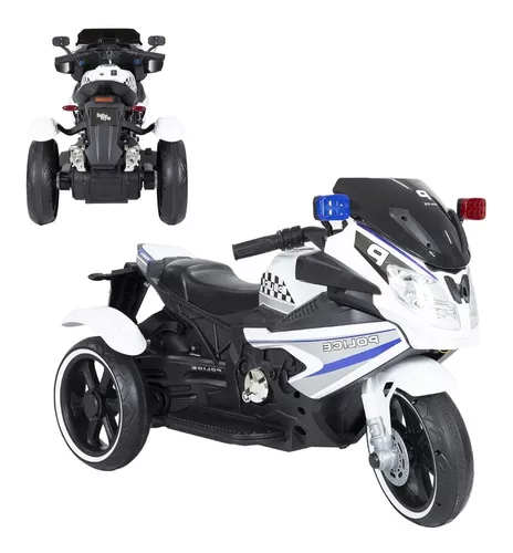 Mini Moto Elétrica Infantil Motorizado 12V Brinquedo Criança Polícia