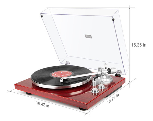 Tocadiscos 1 Por Uno Con Transmisión Por Correa Con Bluetoot