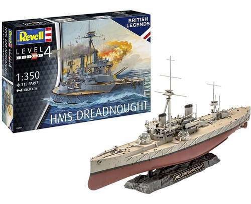 Barco Hms Dreadnought 1/350 Model Kit Revell