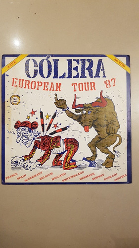 Lp  Cólera - European Tour  - Punk Rock Brasileiro