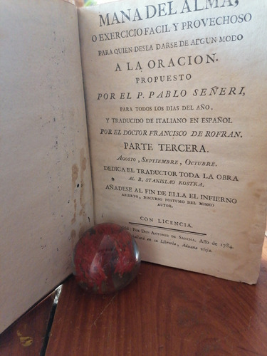 Mana Del Alma O Exercicio Fácil Y Provechoso 1784