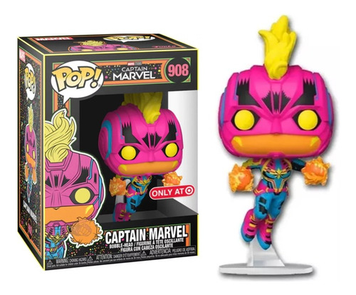 Captain Marvel Funko Pop Capitana Marvel #908 Blacklight