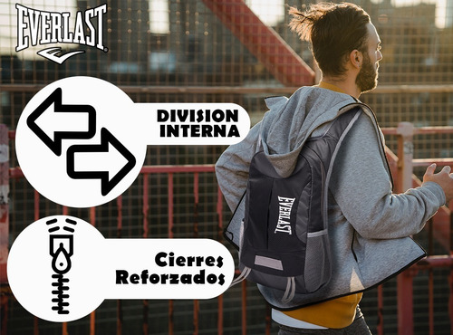 Imagen 4 de 10 de Mochila Everlast Bici Running Trekking Liviana Acolchada Hb