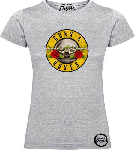 Polera De Mujer Manga Corta Guns N Roses Clasico