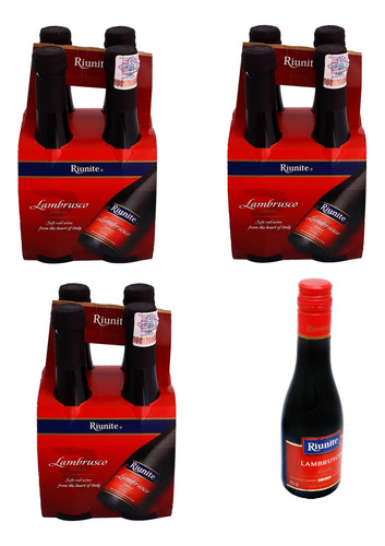 13 Vinos Tinto Riunite Lambrusco 187 Ml