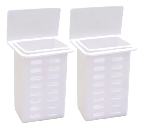 Set De 2 Cestos Para Cubiertos O Accesorios Blanco