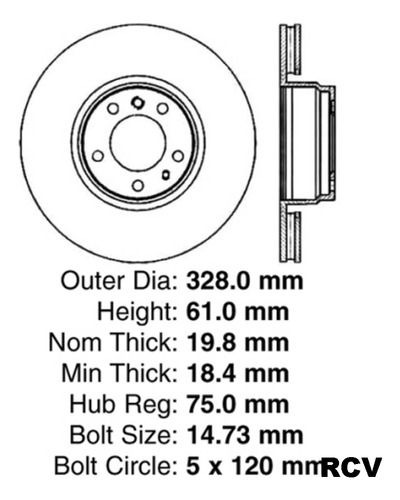 Disco Frenos  Trasera Para Bmw 750il   1999