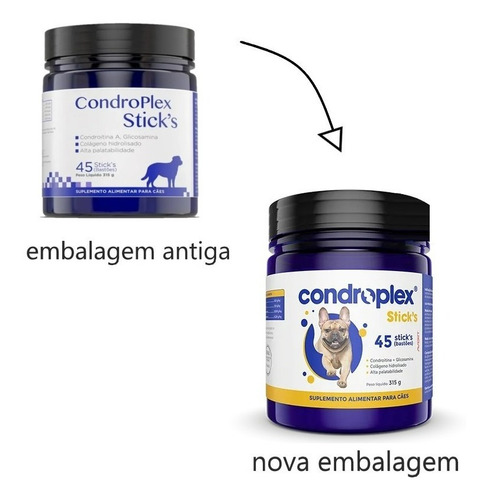 Suplemento Alimentar Condroplex Sticks 45unt 10kg Avert Full