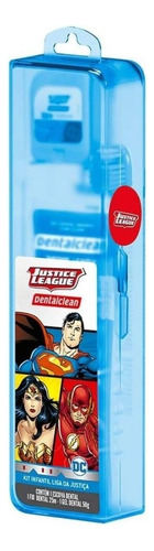 Dentalclean Infantil  Liga da Justiça kit escova com fio e gel 50gr