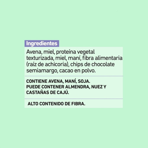 Barra De Cereal Integra Chocolate Avena 40g Proteina + Fibra