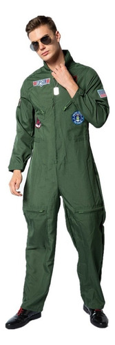 Disfraz De Adulto Top Gun Pilot Flight Suit Halloween