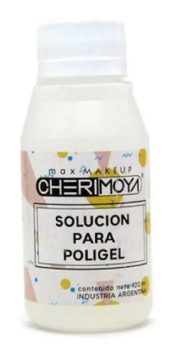 Liquido Solución Poligel Cherimoya 120 Ml Uñas Esculpidas
