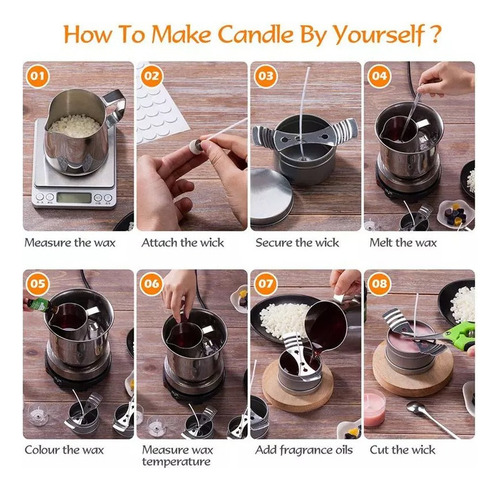 Kit De Velas Artesanales 153 Piezas Fijador De Velas Diy Set