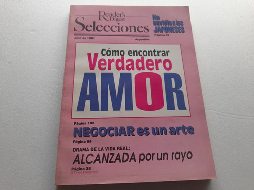 Revista Selecciones Del Readers Digest Julio 1991 Español