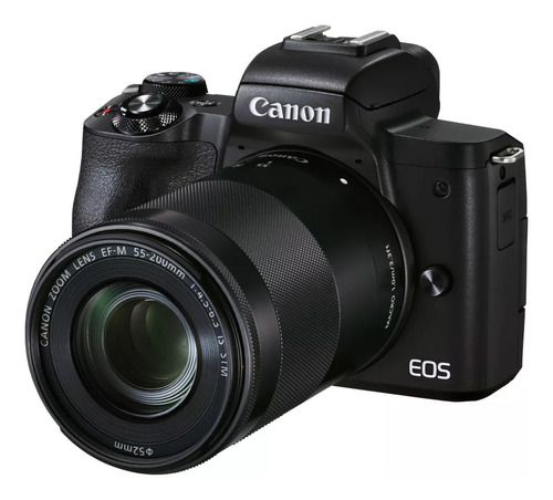 Imagen 4 de 7 de Canon EOS Kit M50 Mark II + lente 15-45mm 3.5-6.3 IS STM + lente 55-200mm sin espejo color negro