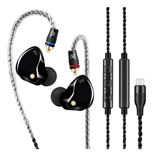 Dcmeka Usb C Monitor Oído, Auriculares Con Cable Sonido Con