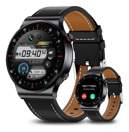 Relógios Inteligentes Masculina Smartwatch Esportivo Redondo