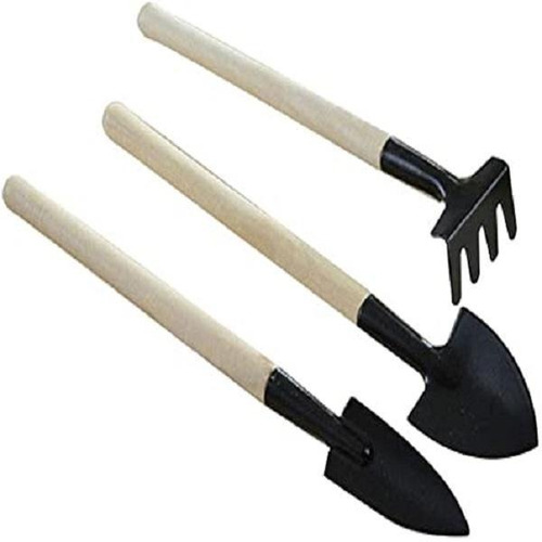 Set Para Jardinería De  Metal Y Madera 21 Cm