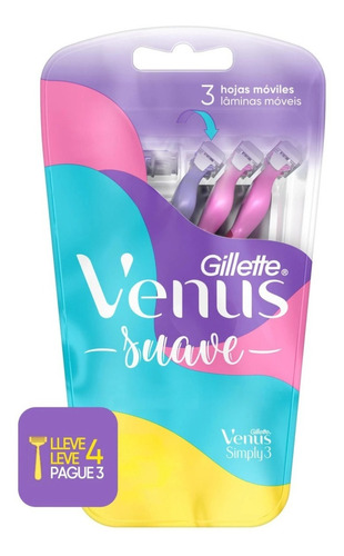 Barbeador Gillette Venus Simply descartável 4 un
