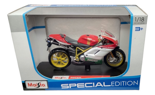 Moto A Escala 1:18, Ducati 1098 S, 12cms De Largo