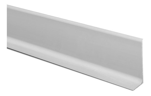 Zocalo De Aluminio Slim Cromo Mate 2,5mts X 6cm - Prestigio