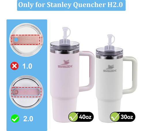 Pajitas Reutilizables Con Tapas Y Cepillo Para Vaso Stanley