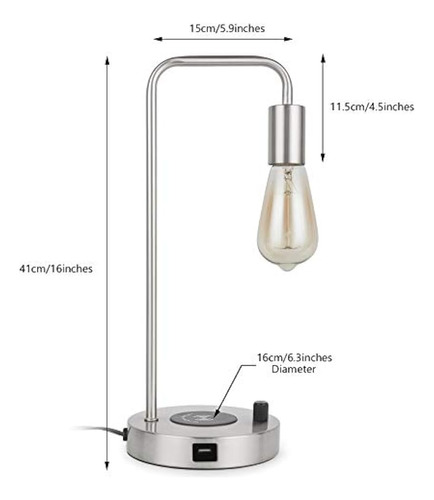 Lámpara De Escritorio Usb - Lámpara De Mesa Con Plataforma D