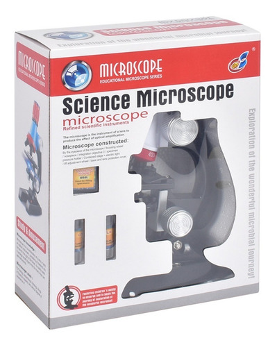 Kit Microscópio Infantil Para Ciência De Brinquedos