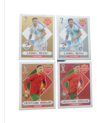 Extra Stikers Panini Messi + Ronaldo 2laminas X Cada Jugador