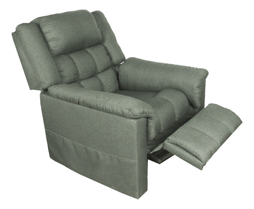 Sillón Reclinable Reposet Moderno Cómodo Resistente Paris Color Gris-Medio