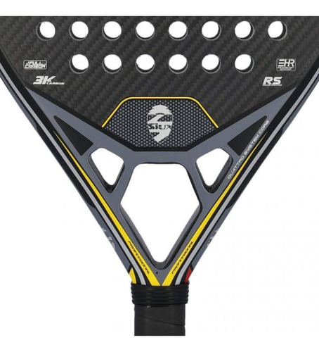 Paleta De Pádel Siux Infernal Carbon Pro 2024 Color Negra Gris Azul Amarillo