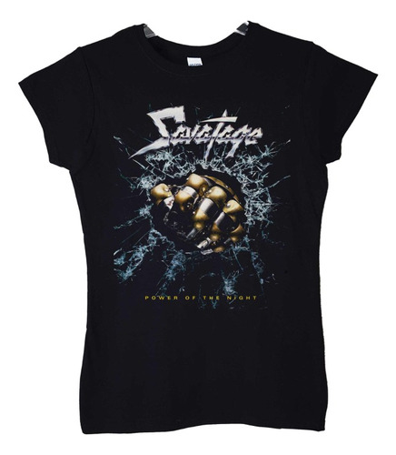 Polera Mujer Savatage Power Of The Night Metal Abominatron