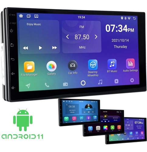 Central Multimidia Android 11 Universal 2din 7 Wifi Câmera