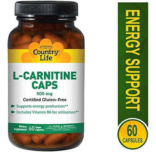 Suplemento Alimenticio L-carnitine 500 Mg Con B-6, 60